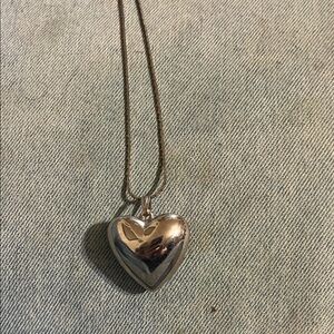 Silver Heart Pendant Necklace